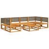 vidaXL 7-delni vrtni komplet sedežnih garnitur z blazinami, les akacije in ratan