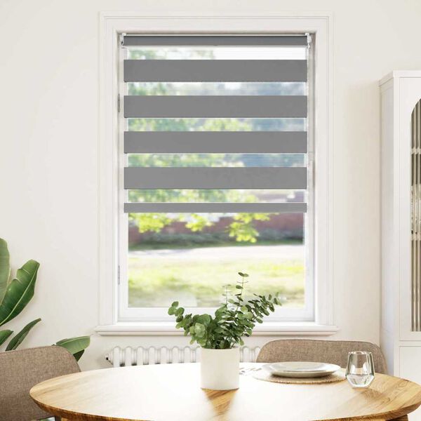 vidaXL Črtasti Zebra Rolo / Senčilo velikost 50 x 100 cm Siva barva