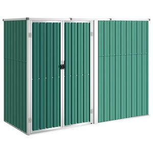 vidaXL Vrtna lopa za orodje zelena 225x89x161 cm pocinkano jeklo