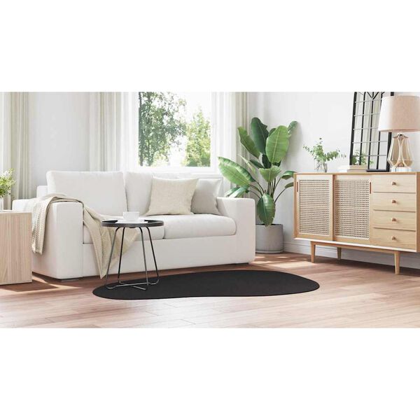 vidaXL Preproga HUARTE Črna 120 x 170 cm Poliester