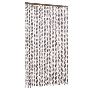 vidaXL Zavesa proti mrčesu taupe in bela 118x220 cm &scaron;enilja