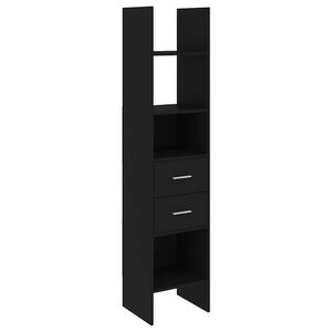 vidaXL Knjižna omara črna 40x35x180 cm iverna plo&scaron;ča