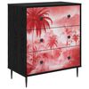 vidaXL Predalni &scaron;afka AACHEN Roza vzorec palme 66 x 36,5 x 76 cm