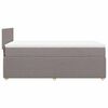 vidaXL Box spring postelja z vzmetnico taupe 100x200 cm blago