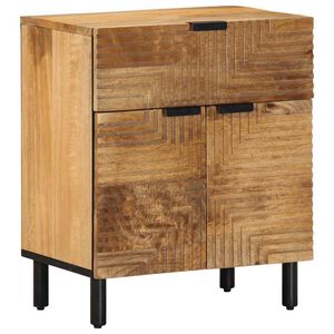 vidaXL Nočna omarica Brown 50x33x60 cm Masivni les Mango