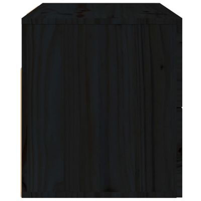 vidaXL Stenska nočna omarica črna 50x36x40 cm