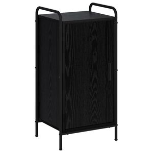 vidaXL Strani &scaron;al Črni hrast 97 x 33 x 81 cm Inženirski les