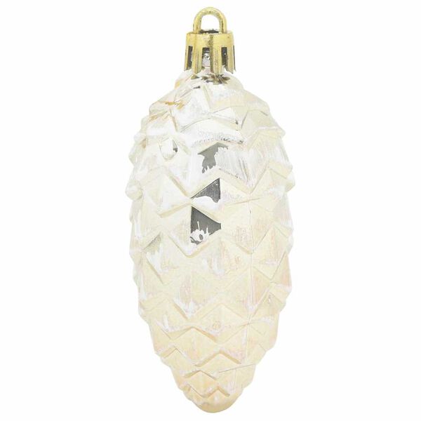 vidaXL Božična kroglica iz bora 40 pcs Šampanjec