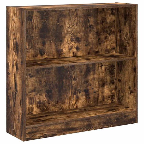 vidaXL Knjižna omara dimljeni hrast 80x24x76 cm inženirski les