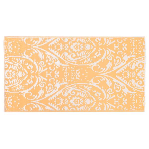 vidaXL Zunanja preproga ARAKIL oranžna in bela 80x150 cm PP