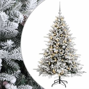 vidaXL Umetna božična jelka z bučko 120 cm 150 LED Toplo bela