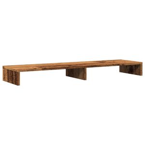 vidaXL Stojalo za zaslon starinski les 100x27x10 cm inženirski les