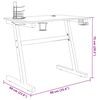 vidaXL Gaming miza z nogami Z-oblike črna 90x60x75 cm
