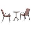 vidaXL Vrtnik Bistro Set 3 pcs Rjava Jeklo