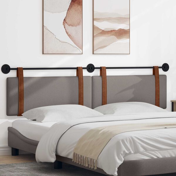 vidaXL Visoki naslon za glavo Taupe 210 x 55 x 5 cm Antikni PU
