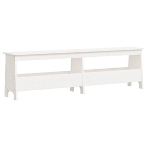 vidaXL Klop za predsobo bela 160x28x45 cm trdna borovina