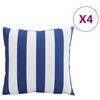 vidaXL Okrasne blazine 4 kosi modre in bele 40x40 cm blago