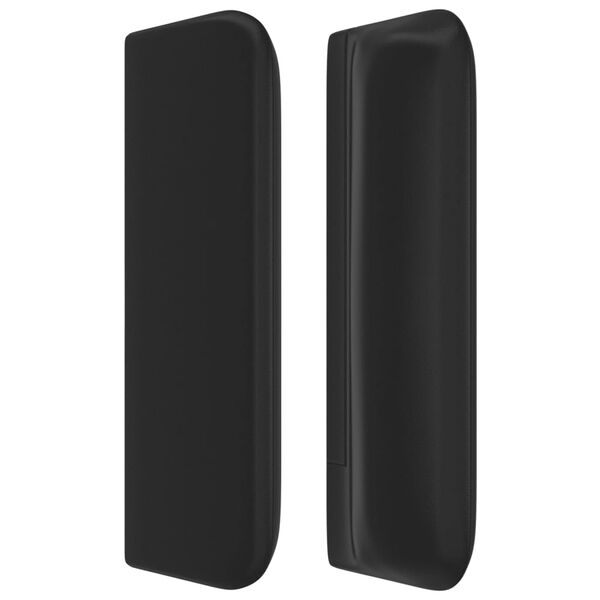 vidaXL Vzglavje z u&scaron;esi črno 163x16x78/88 cm umetno usnje