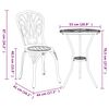 vidaXL Vrtnik Bistro Set 3 pcs Črna Aluminij