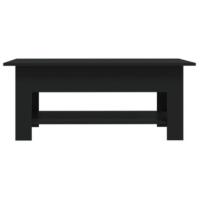 vidaXL Klubska mizica črna 102x55x42 cm iverna plošča