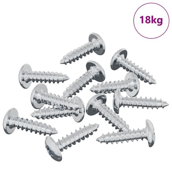 vidaXL Vijak 13636 pcs srebrna M4 x 16 mm Jeklo