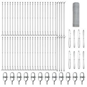 vidaXL Steber ograje. Srebrna