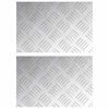 vidaXL Stopnice 2 kos 30 x 20 cm srebrna Aluminij Pravokotna