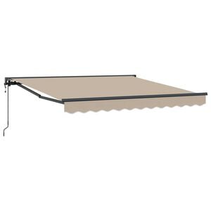 vidaXL Okvir tende Bež 300 x 250 cm Poliester s PU premazom