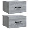 vidaXL Stenska nočna omarica 2 kosa siva sonoma 35x35x20 cm