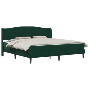 vidaXL Konstrukcija postelje z vzglavjem Črna 180 x 200 cm Žamet