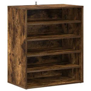 vidaXL Omarica za čevlje dimljeni hrast 60x35x70 cm konstruiran les