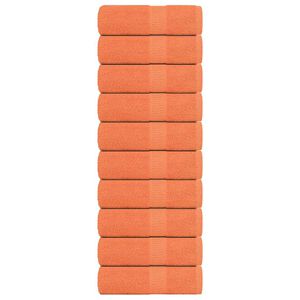 vidaXL Pralne brisače FROGN 10 kosov oranžne 30x30 cm 360 g/m&sup2;
