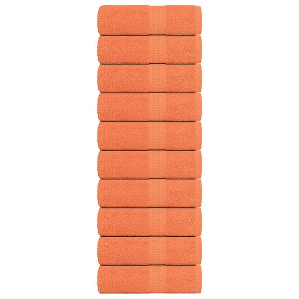 vidaXL Pralne brisače FROGN 10 kosov oranžne 30x30 cm 360 g/m²
