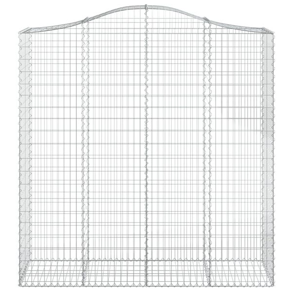 vidaXL Obokane gabion košare 8 kosa 200x50x200/220 cm pocinkano železo