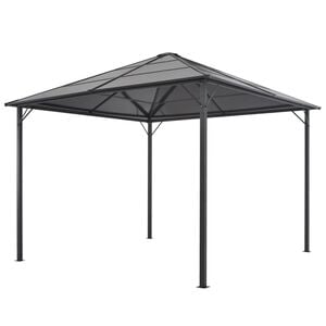 vidaXL Paviljon s streho aluminij 3x3 m antraciten