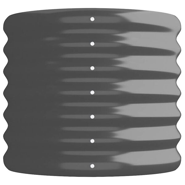 vidaXL Visoka greda iz cinkanega jekla 260x40x36 cm antracit