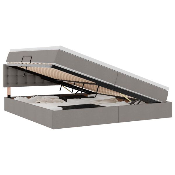 vidaXL Postelja z dodatnim prostorom za shranjevanje in vzmetnico