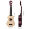 vidaXL Otro&scaron;ki ukulele soprano s torbo naravna 21"