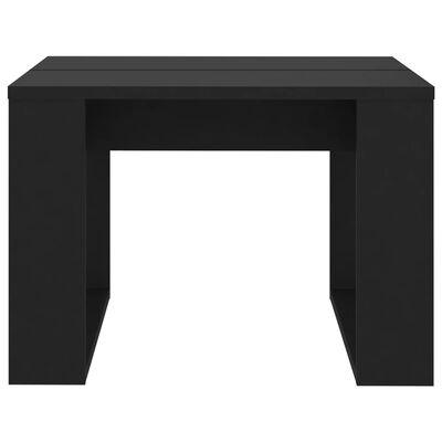 vidaXL Stranska mizica črna 50x50x35 cm iverna plošča