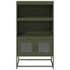 vidaXL Highboard Olive Green 68x39x123 cm Jeklo