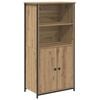 vidaXL Visok predalnik Umetni hrast 62 x 36 x 121,5 cm Inženirski les