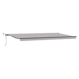 vidaXL Vlečna tenda Svetlo siva 600 &times; 300 cm Poliester