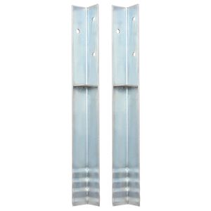 vidaXL Talno sidro L-oblike 2 kosa pocinkano jeklo 5x5x50 cm