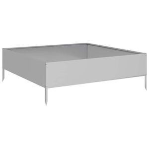 vidaXL Vrtna visoka greda 100x100x33,5 cm pocinkano jeklo