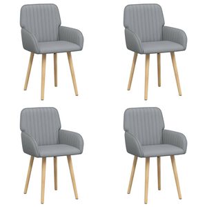 vidaXL Jedilni stoli 4 kos Blago Svetlo siva 56,5 x 50 x 87,5 cm
