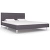 vidaXL Posteljni okvir brez vzmetnice siva tkanina 135x190 cm