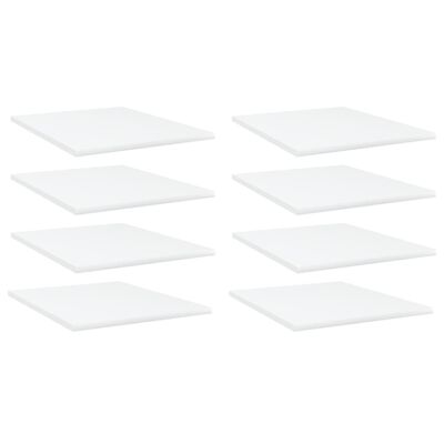vidaXL Dodatne police za omaro 8 kosov bele 40x50x1,5 cm iverna plošča