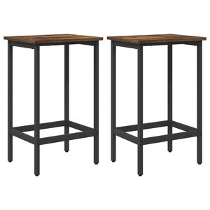 vidaXL Barski stol 2 kos Dimljen hrast 40 x 32 x 64 cm Inženirski les