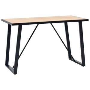 vidaXL Jedilna miza barva hrasta 120x60x75 cm mediapan