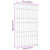 vidaXL Komplet ograje za ribnik 8 pcs Zelena 50 x 80 cm Jeklo